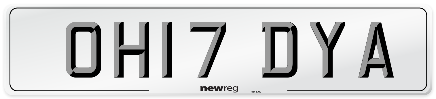 OH17 DYA Number Plate from New Reg